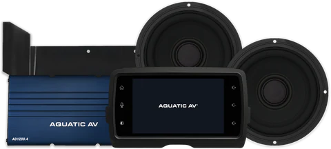 Aquatic AV Paquete Deluxe de Bocinas para Harley
