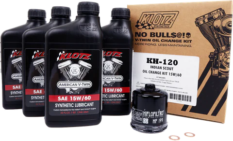 Klotz Kit de Cambio de Aceite Sintético Indian Scout 15W-60