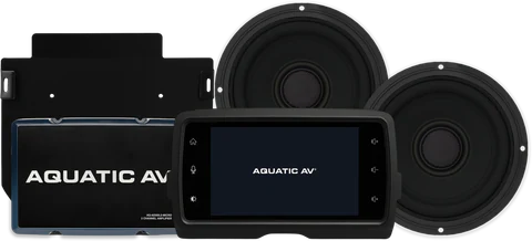 Aquatic AV Paquete Ultra de Bocinas para Harley