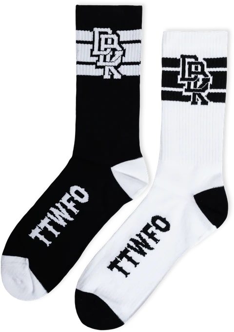 DBK Calcetines Stacked 2 Pares Blanco y Negro